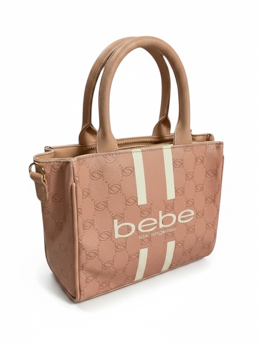 bebe Blush Pink Logo Small Tote Bag